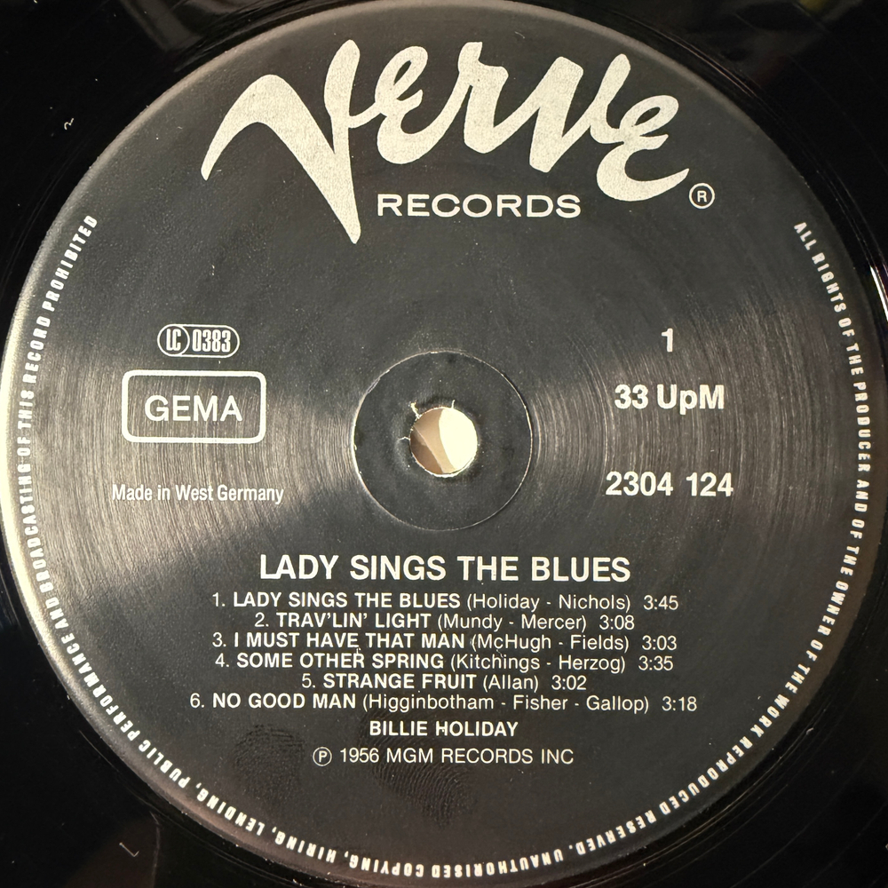Billie Holiday ‎– Lady Sings The Blues (Германия 1981г.) Т