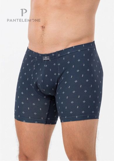 Трусы мужские боксеры удлинённые Pantelemone PMHL-1518, геометрия темный деним
