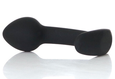 Черная анальная втулка Curved - 7,5 см. (Цвет: черный)