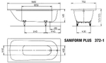 Стальная ванна 160х75 Kaldewei Saniform Plus 372-1 112500010001