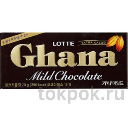 Шоколад мягкий Гана Lotte Ghana, 70 гр