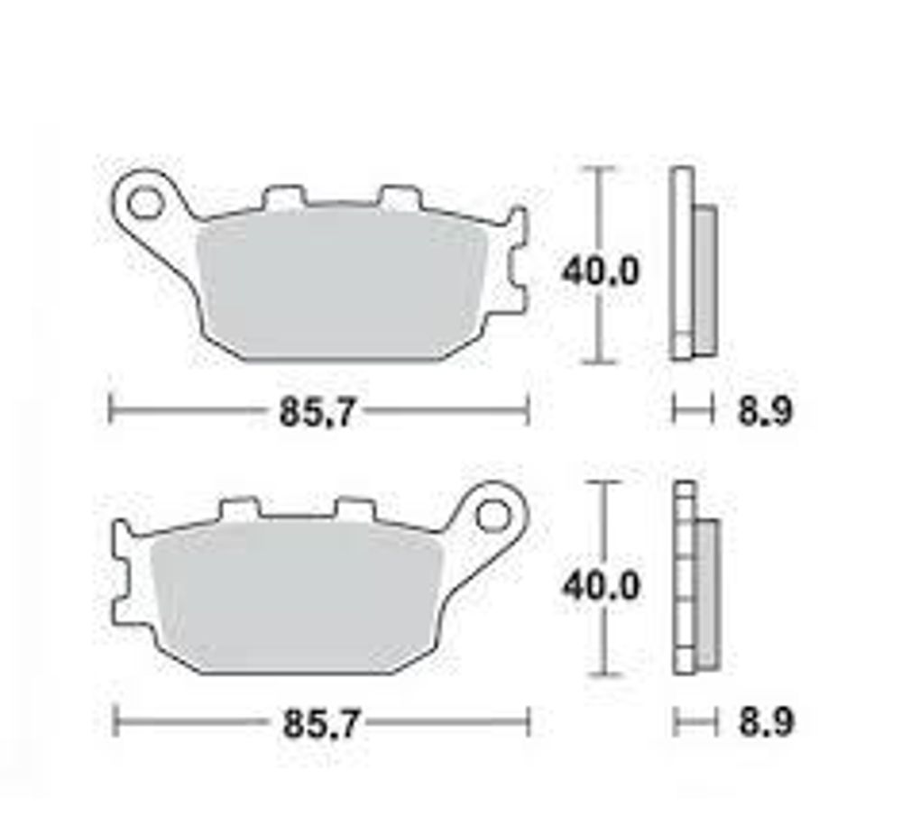 Колодки тормозные задние Yamaha FZ6,R1,R6,FZ1 арт. MCB634SH