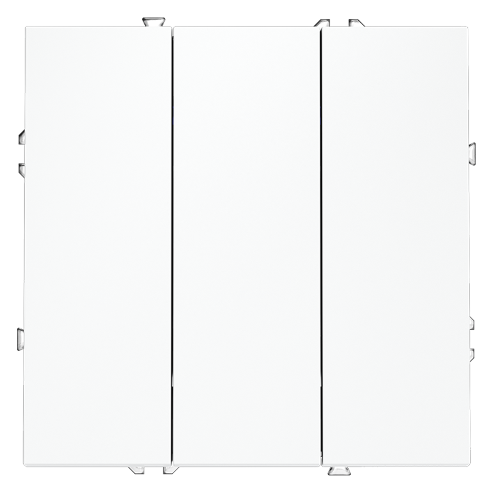 Выключатель встраиваемый VOLTUM S70 трехклавишный 10А, (белый матовый)