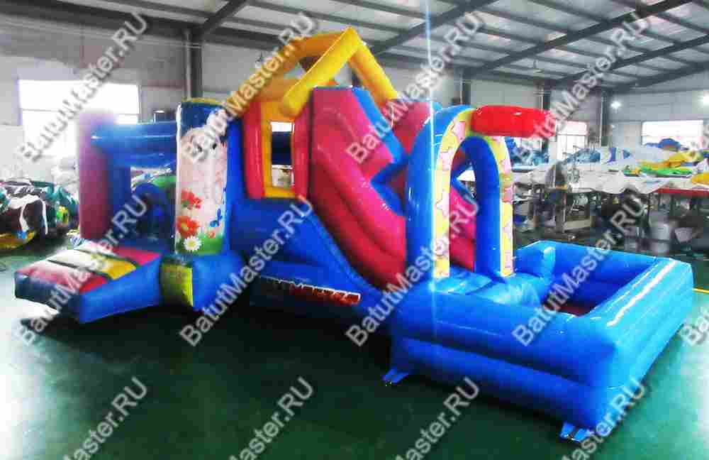 Детский надувной батут "Цирковой слоник"