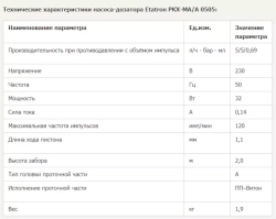 Насос дозирования PKX-MA/A 0505 - 5 л/ч, 230В - PKX0103901 - Etatron, Италия