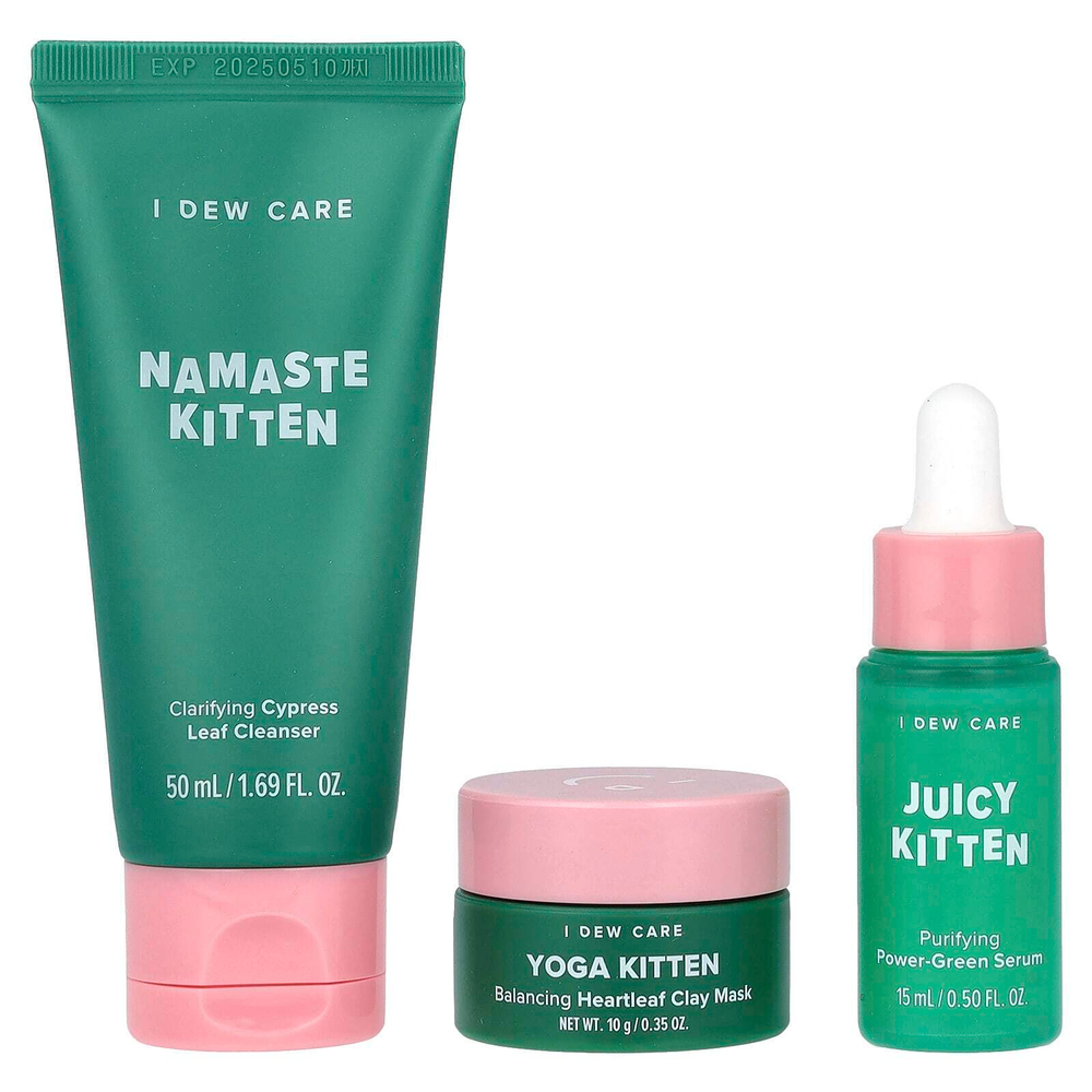 I Dew Care, Kitten My Balance, балансирующее и успокаивающее трио, набор из 3 средств