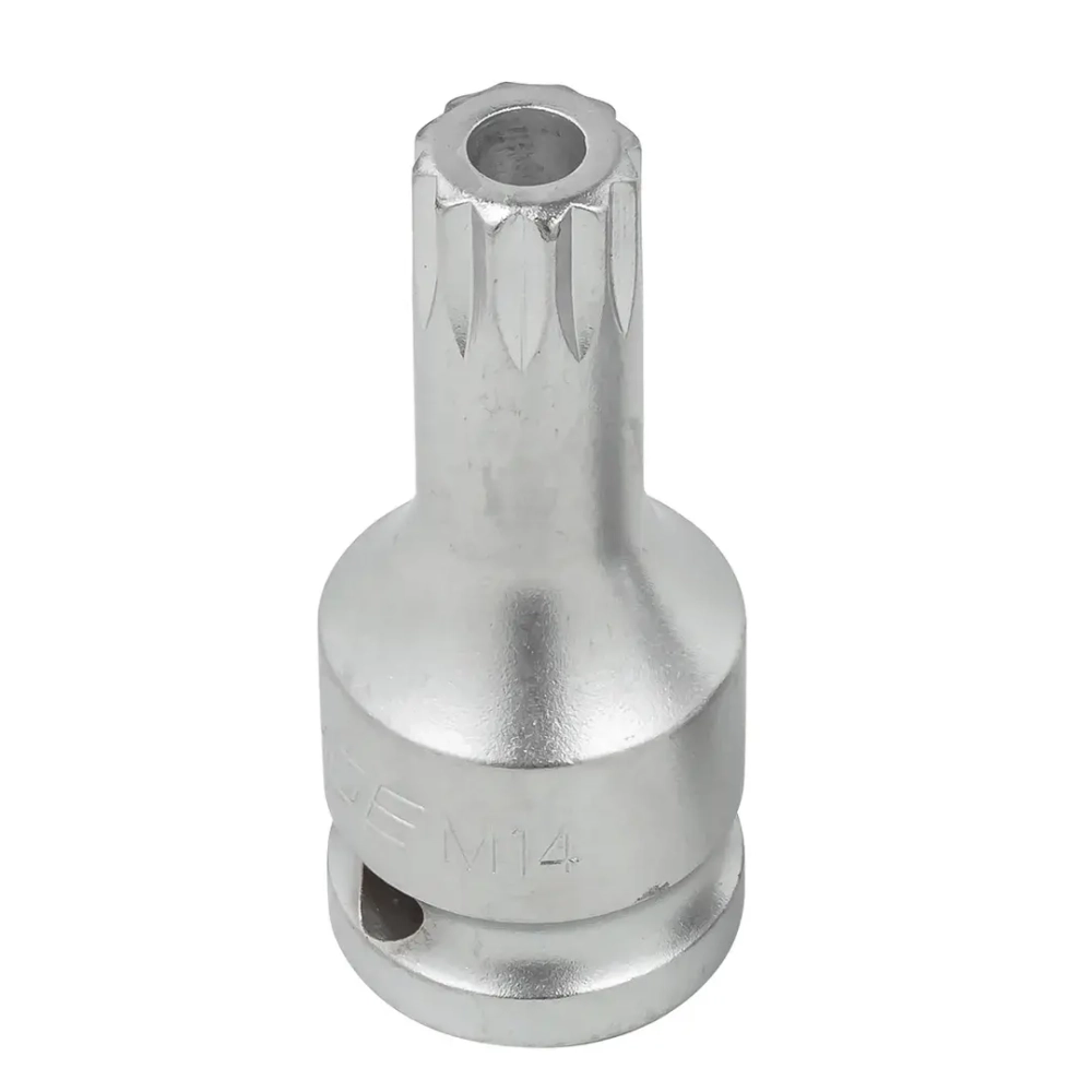 Головка-бита SPLINE с отверстием M14 (L-60мм)1/2'' Forsage F-24806014B