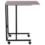 Стол BRABIX "Smart CD-014", 380х600х755 мм, ЛОФТ, на колесах, металл/ЛДСП дуб, каркас черный, 641884