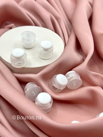 Фиксаторы шнура для одежды пластиковые белые