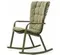 Уличное кресло-качалка Folio агава с зеленой подушкой