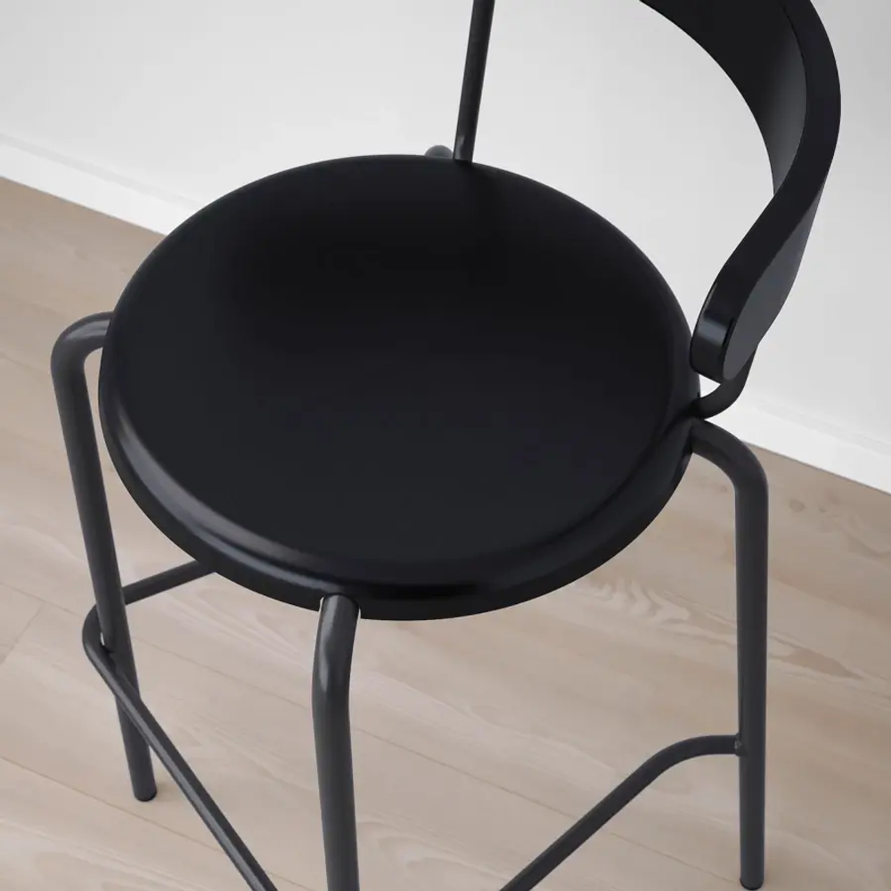 Барный стул - YNGVAR IKEA/ ИНГВАР ИКЕА, 99х53х51 см, черный