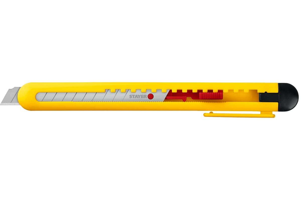 Нож STAYER Quick-9 из АБС пластика, сегментированные лезвия 9 мм 0901_z01