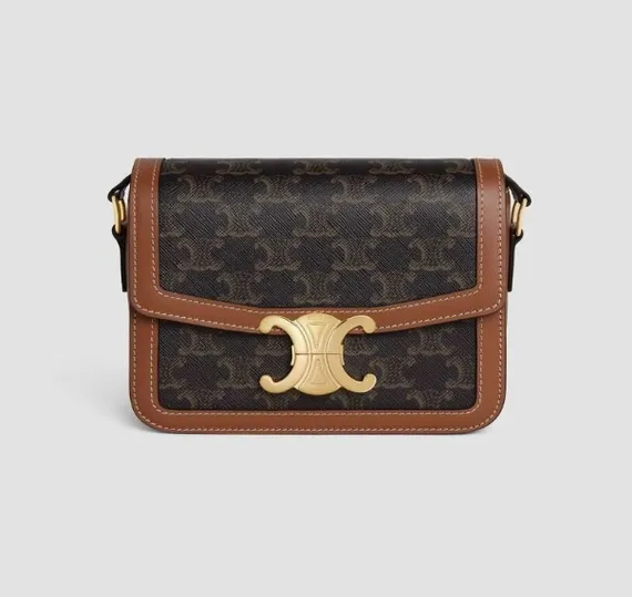 Сумки CELINE CLASSIQUE TRIOMPHE из блестящей кожи