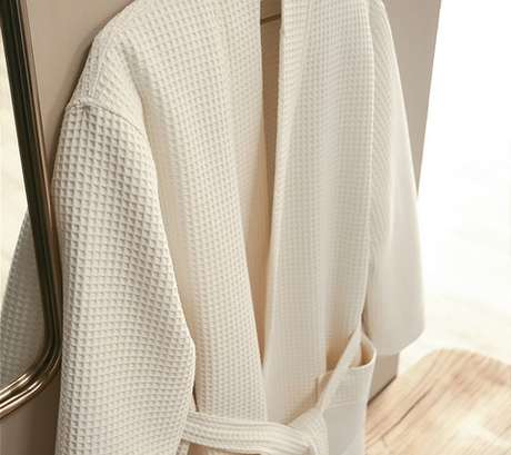 Халат вафельный Blanc des Vosges экрю