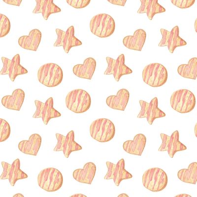 Печенье с сахарной глазурью на белом