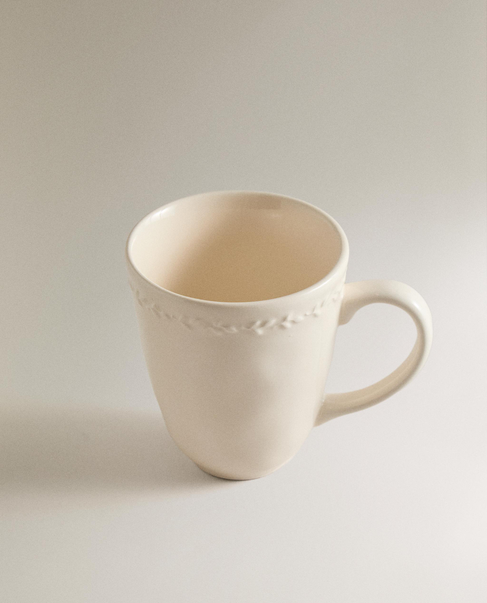 Zara Home чашка из фаянса, цвет кремовый, 14.5 см
