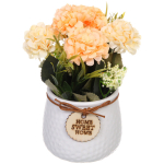 Цветочная композиция «Гортензия» 14*19см персиковая в керамическом горшке HL-06