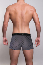 Мужские трусы-боксеры с узором в виде ромбов (Размер: L) (Цвет: синий)