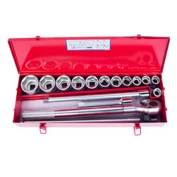 KING TONY (6316MR) Набор торцевых головок с принадлежностями 3/4", 6-гранные, 21-50 мм, 16 предметов