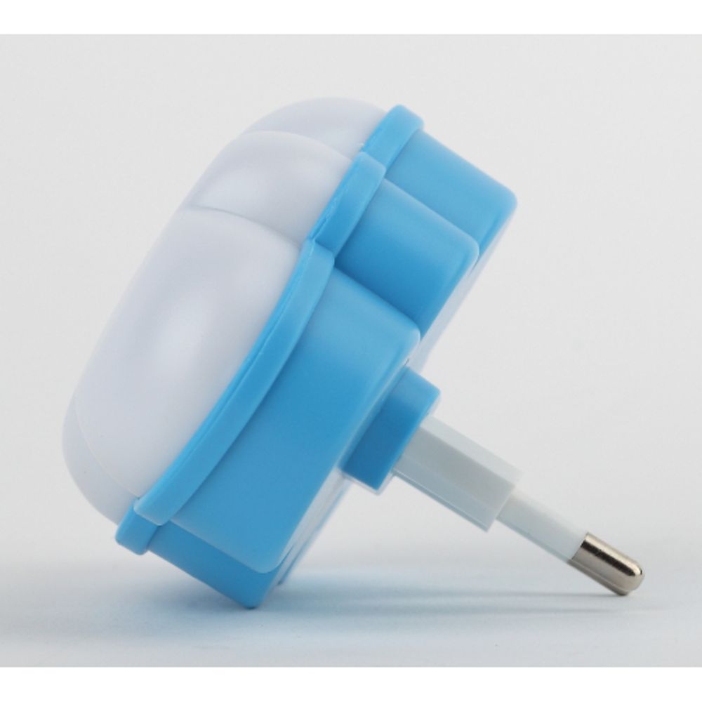 Ночник - светильник светодиодный ЭРА NN-605-LS-W в розетку с датчиком освещенности белый | Ночники