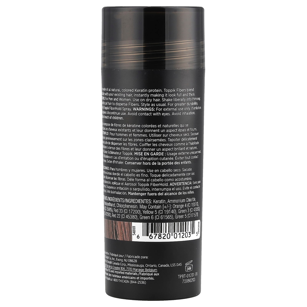 Toppik, Hair Building Fibers, волокна, оттенок коричневый, 27,5 г