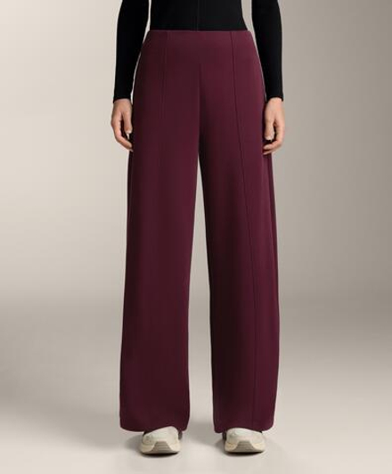 OYSHO Брюки пике с очень высокой посадкой из хлопка, темно-бордовый