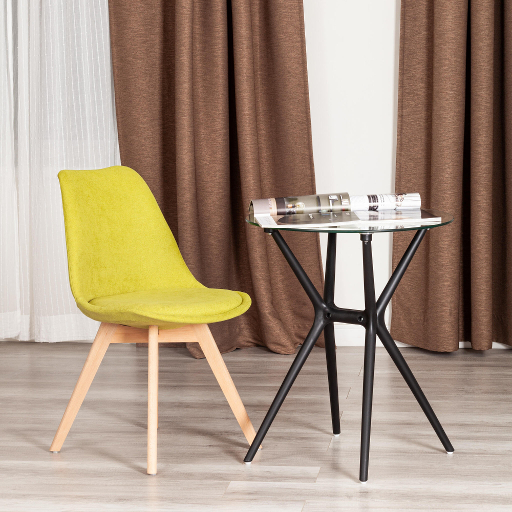 Стул TULIP SOFT (mod. 053V) дерево/пластик/ткань, 49,5 x 54,5 x 84 см, Светло-зеленый (Light green) LY1701-8