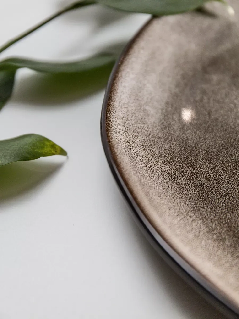 Набор 2 шт тарелок с бортиком, 21 см, Мокко