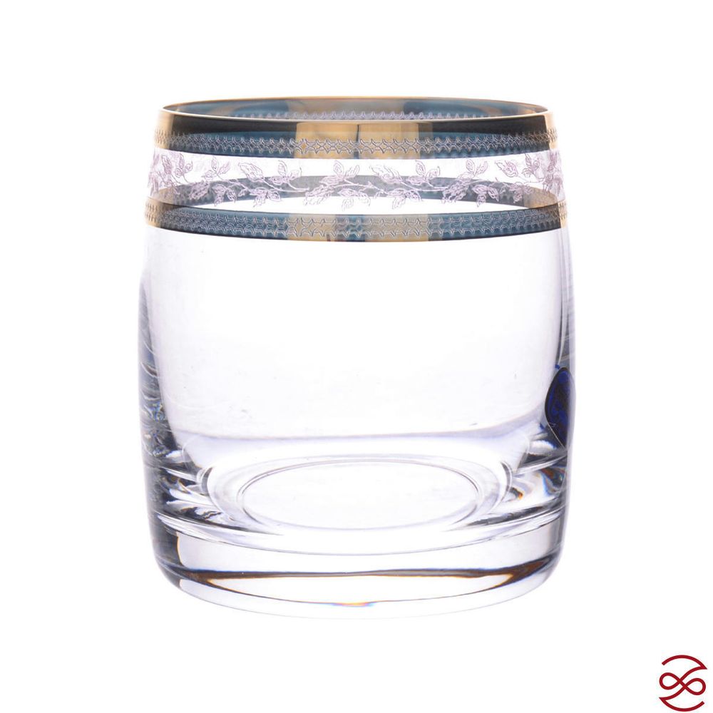 Набор стаканов для виски Crystalex Bohemia Золотой Лист V-D 290 мл(6 шт)