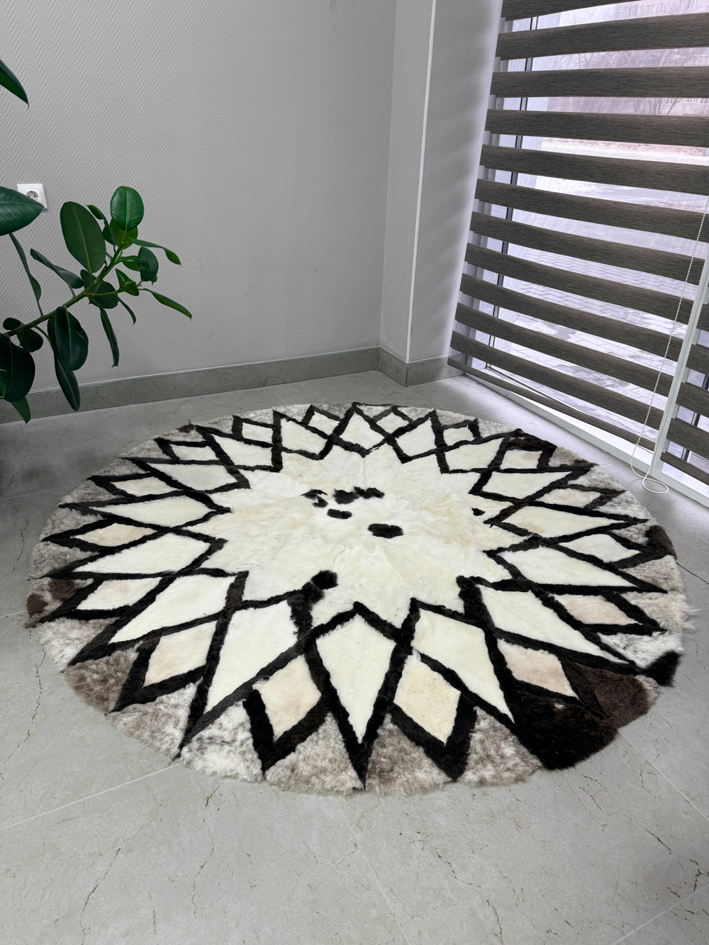 Ковер шкура натуральная овчина меховой