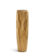 Кашпо TREEZ Effectory Metal Высокий конус Giant Design Wave Сусальное золото д-42, в-141 см 1/1 41.3321-07-047-GLD-141