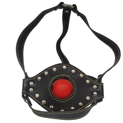 Маска кожаная с красным кляпом