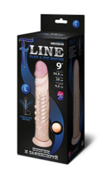 LOVETOY F LINE 23 см – фаллоимитатор без мошонки на присоске, неоскин, телесный
