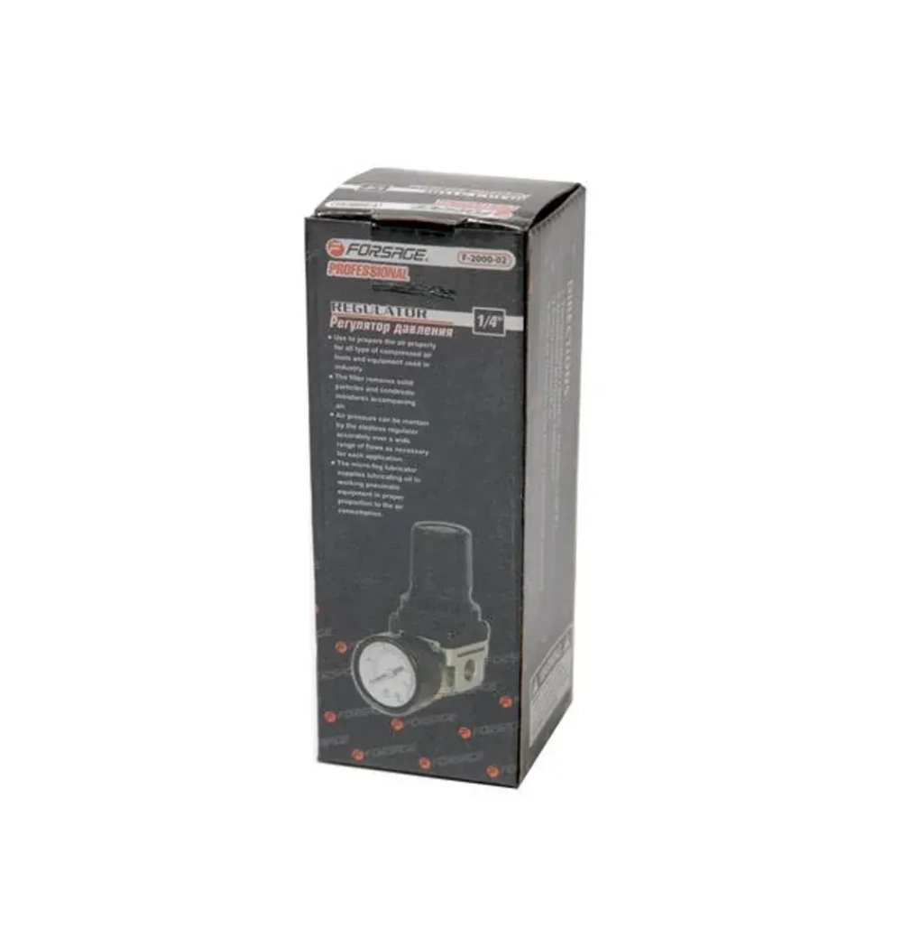 Регулятор давления воздуха с индикатором 1/4(f)-1/4(M) 0-10bar Forsage F-AR2000-02(F-2000-02)(код 18862)