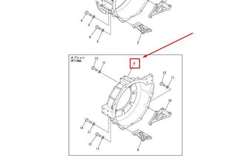 119773-01500 (119773-01600) HOUSING, FLYWHEEL