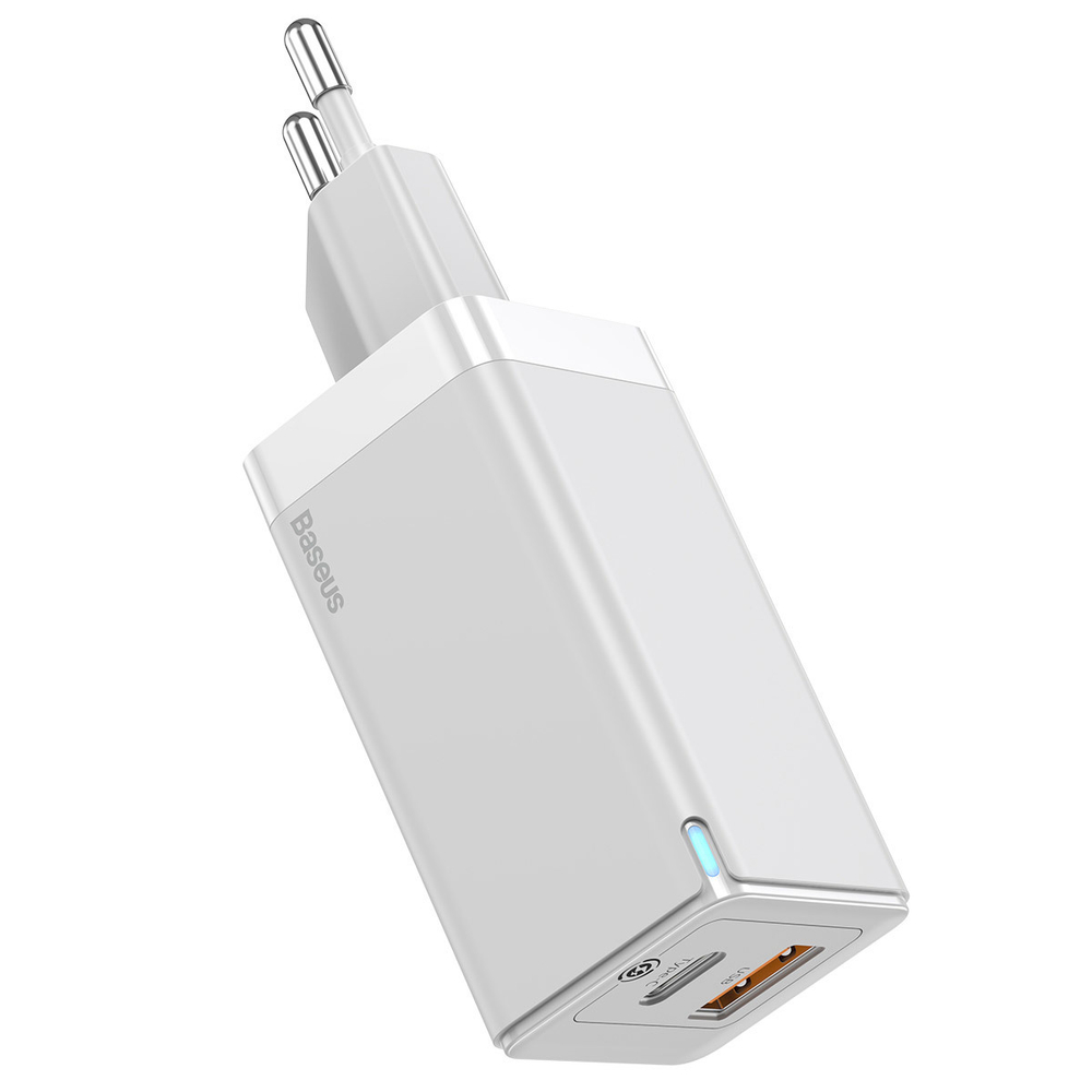 Зарядное устройство + Кабель Baseus GaN Mini Quick Charger C+U 45W - White