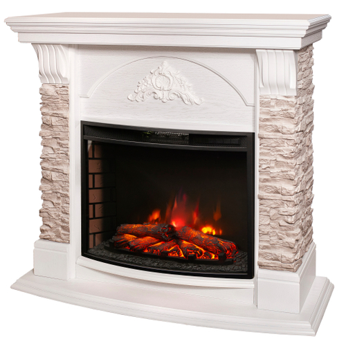 Каминокомплект Real Flame Athena GR WT с очагом Evrika 25,5