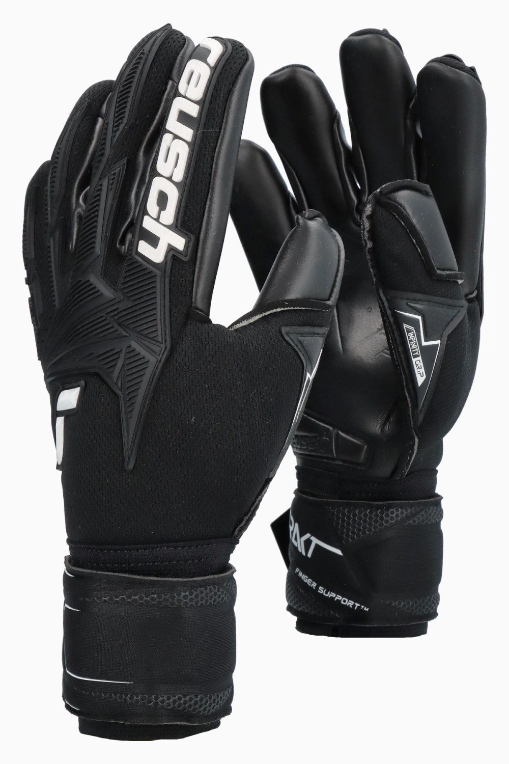 Вратарские перчатки Reusch Attrakt Freegel Infinity Finger Support - черный
