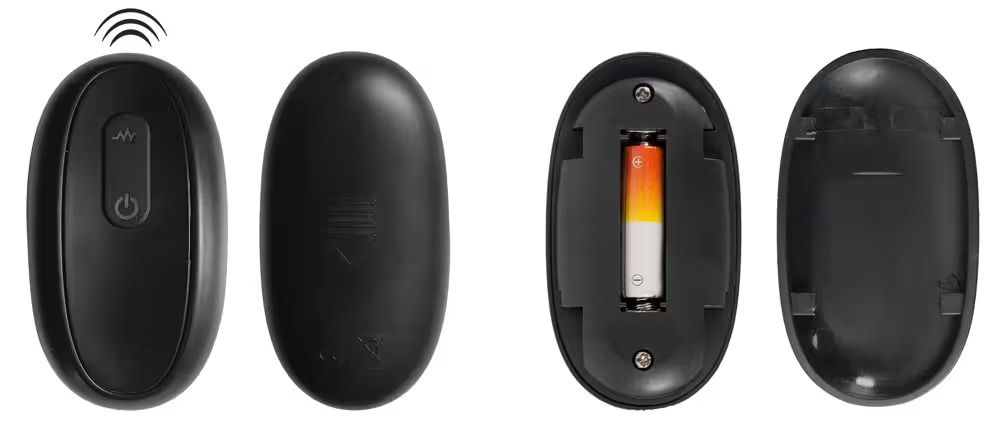 Черная вибронасадка для пениса с хомутом для мошонки и пультом ДУ Remote Controlled Penis Extension (Цвет: черный)