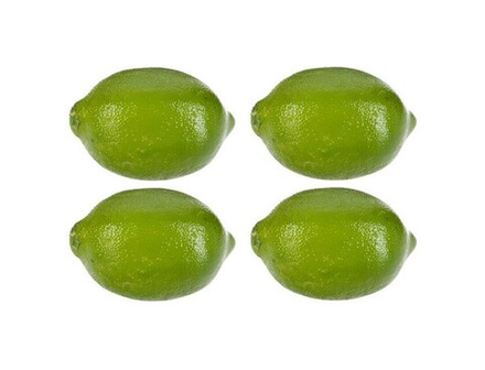 Набор из 4-х шт декор "Лимоны" зеленые 45гр пластик