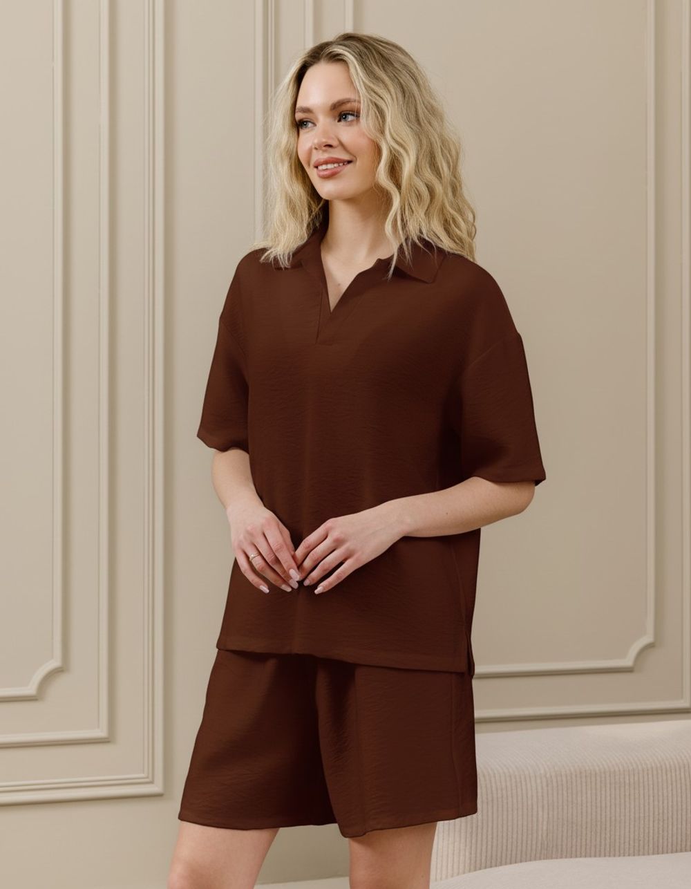 Блузка женская Ясмина-1 Виотекс КОРИЧНЕВЫЙ