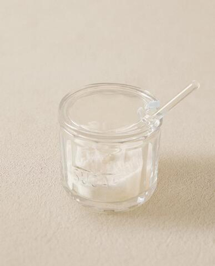 ZARA HOME САХАРНИЦА ИЗ СТЕКЛА С КРЫШКОЙ, ПРОЗРАЧНЫЙ