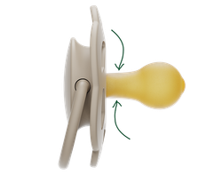 NIP Соска пустышка, латекс "Cherry Green Newborn", для новорожденных, (0-2), бежевый/белый