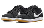 Nike Dunk SB pro iso "black gum" retro non-slip wear-resistant low-top sneakers for men and women in the same black and white