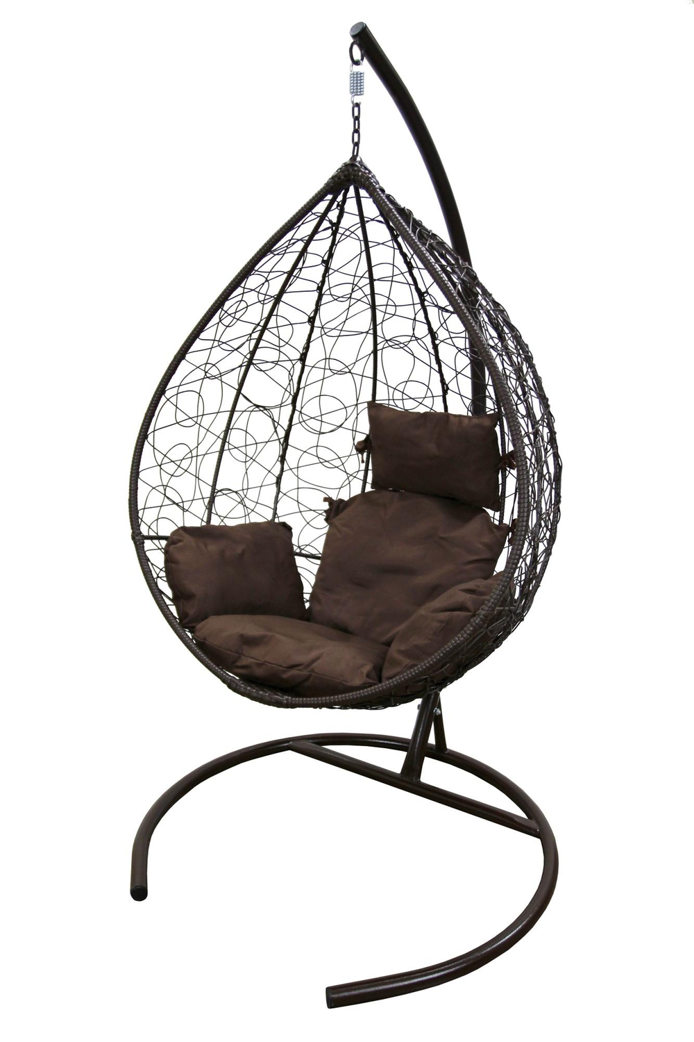 Кресло подвесное Сфера арт.CN700-МТКОР (стойка+осн.КОРИЧ.,корзн.корич.,подуш.корич. 3уп.(М))