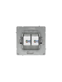 Розетка компьютерная 2-м KANT RJ45 кат.5E без шторки бел. магнолия DKC 7000664