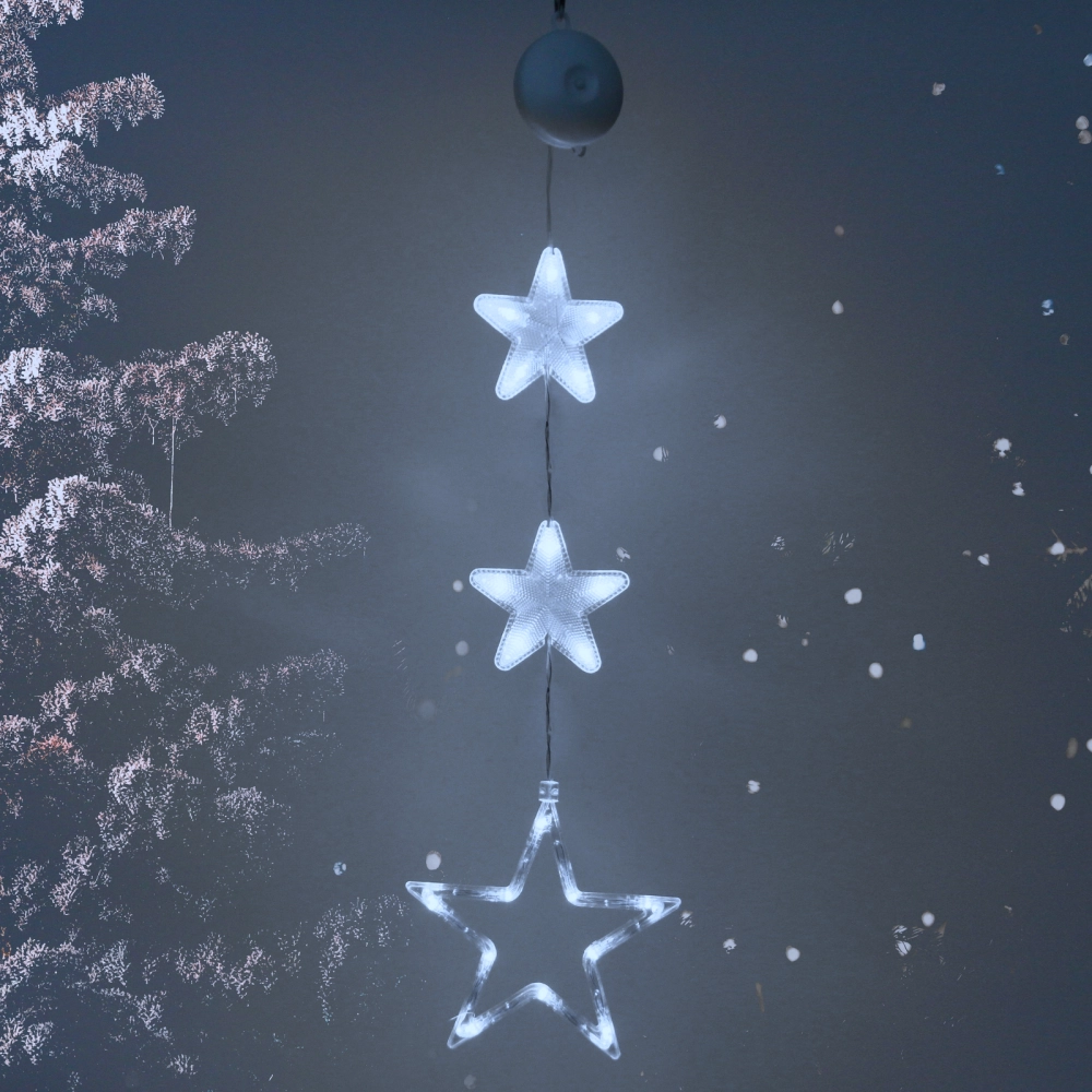 Фигура светодиодная «Звездочка» 17.5*18.5 см (батарейки 3 ААА), 1 реж, Белый