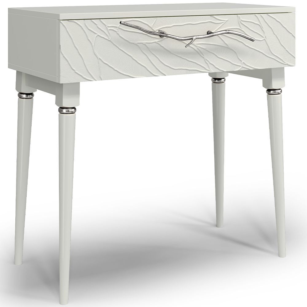 Консоль Арт Колор leaves Классик Сильвер Белый опал