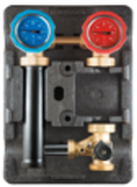 Насосный модуль Kromwell с байпасом и трехходовым клапаном (левый, без насоса)