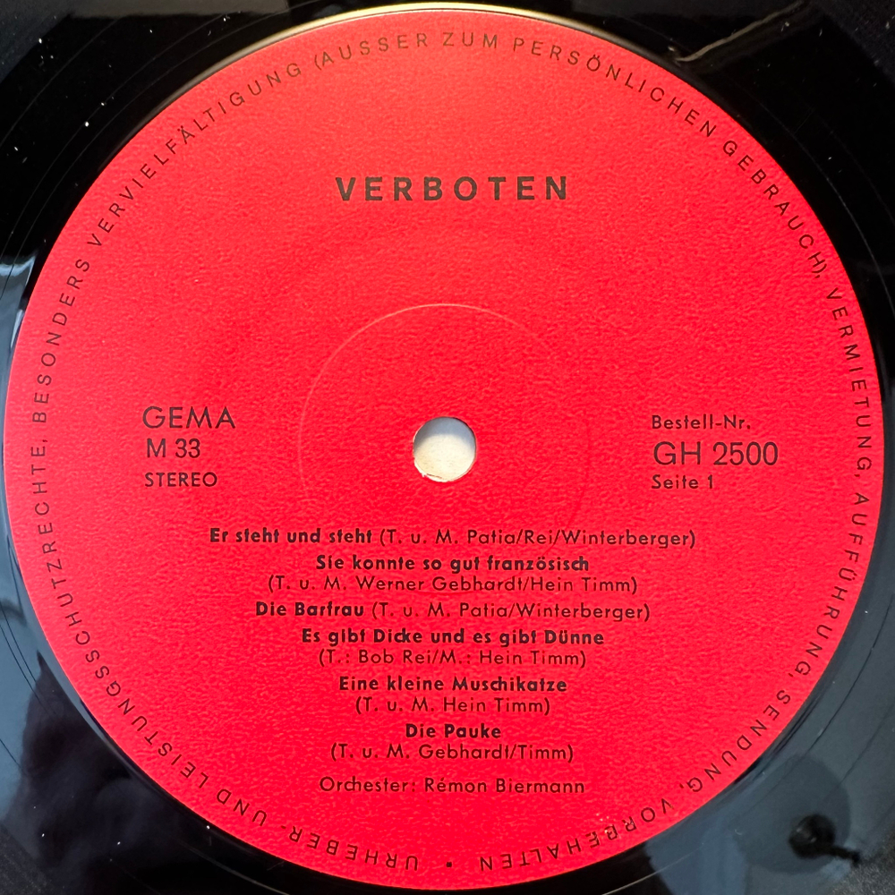 Orchester Remon Biermann - Verboten! (Германия)